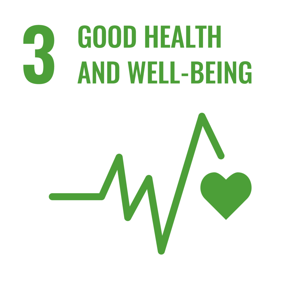 Logo: Sustainable Development Goal 3 - Ensure healthy lives and promote well-being for all at all ages